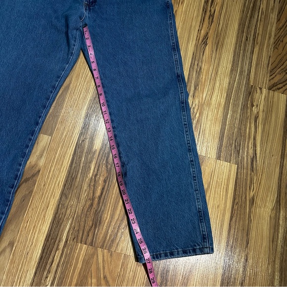 RUSTLER Blue Denim Straight Leg 4 Pocket Mens Jeans Size 36 X 29 #130273 - Picture 4 of 8